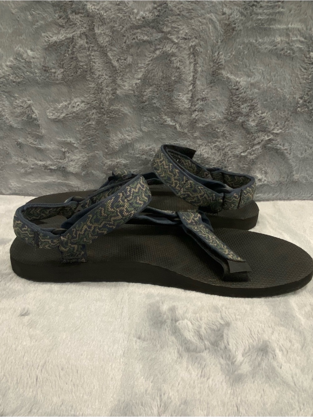 Teva Sport Sandals Mens 13 Black Green Geometric - Picture 5 of 10